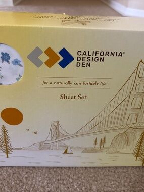NIB California Design Den Floral Twin XL Sheet Set